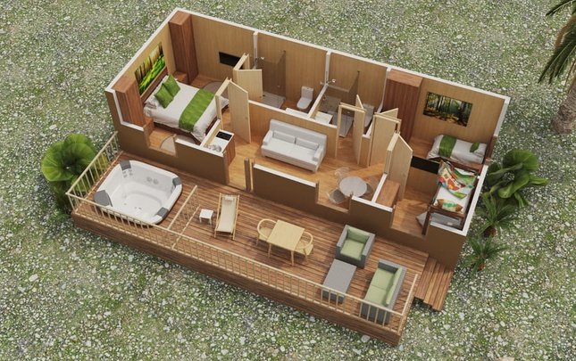 'new sherwood' 3 bedrooms jacuzi lodge premium Magic Robin Hood Holiday Park Alfaz del Pi